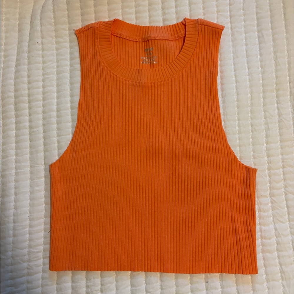 Aerie Vibrant Orange Ribbed Tank Top